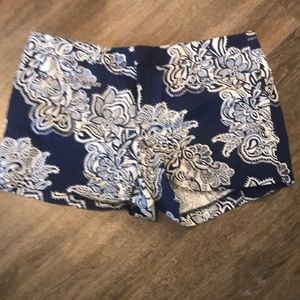 Navy Blue Flower Shorts